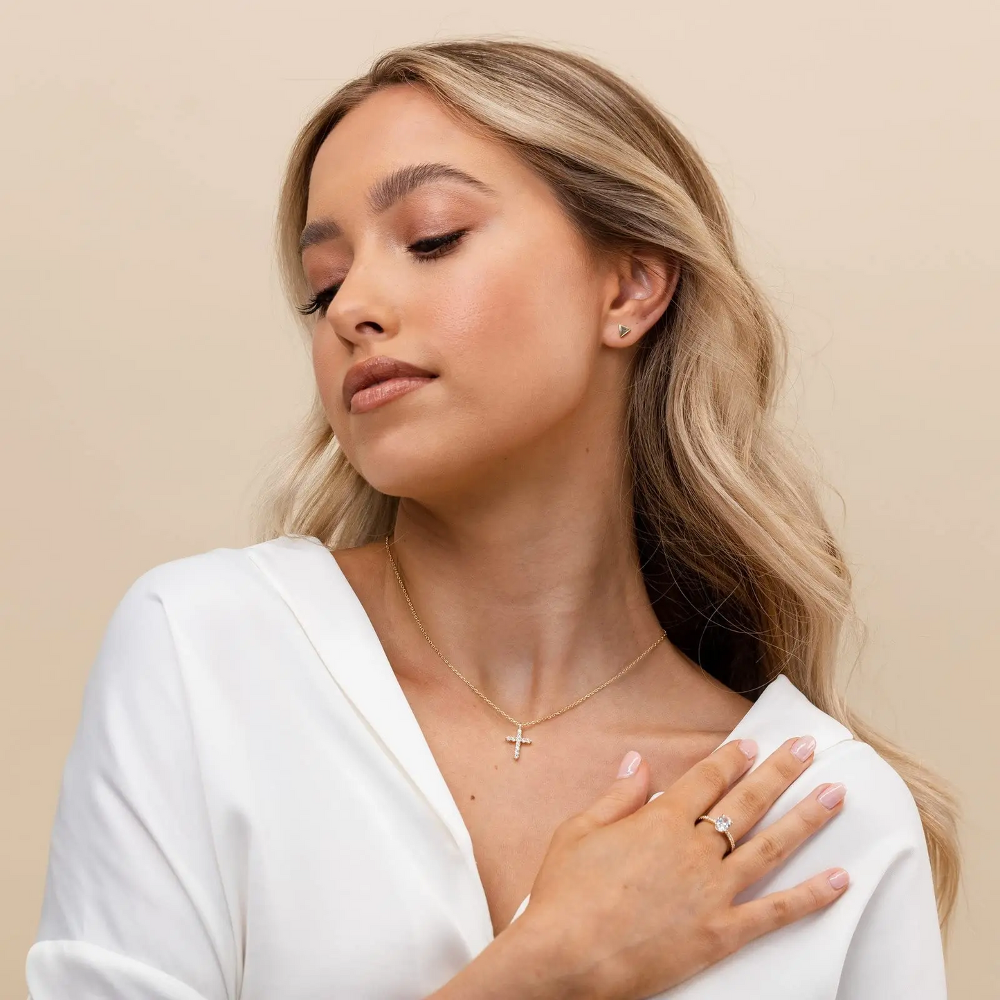 14K Gold Plated Cubic Zirconia necklace