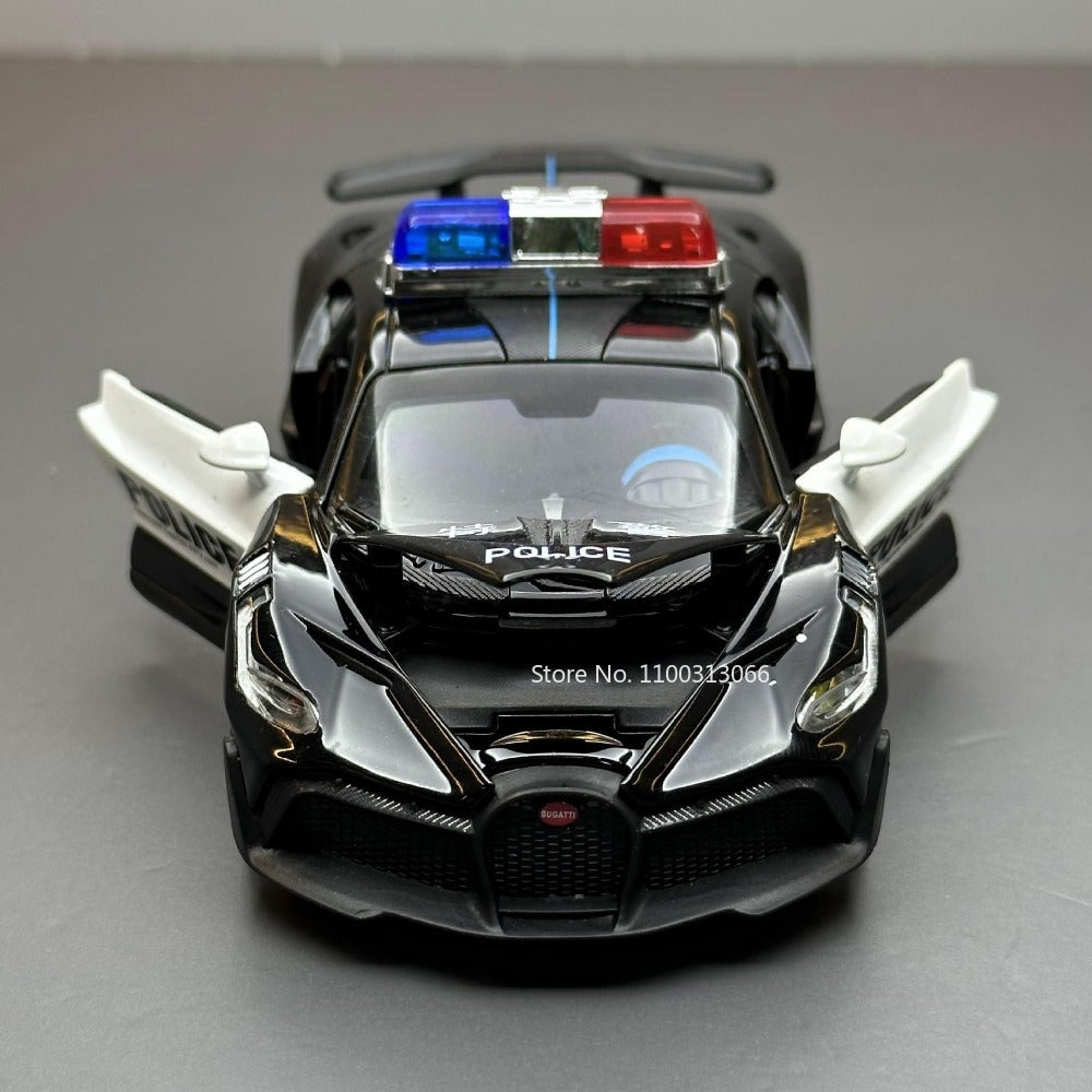 Bugatti Police Car Alloy Car Toy Metal Diecasts
