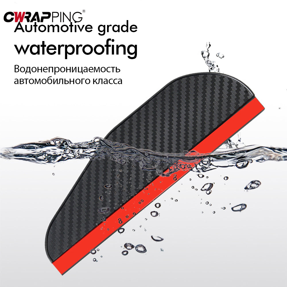 2PCS Car Rearview Mirror Rain Eyebrow Carbon Fiber