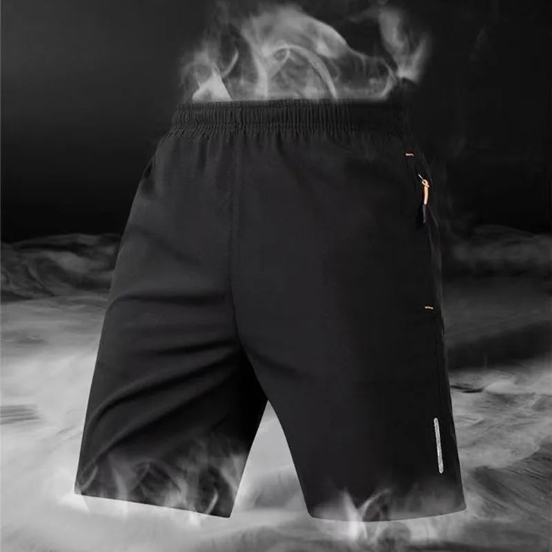 Summer Men Shorts Ice Silk Running Gym Sport Shorts