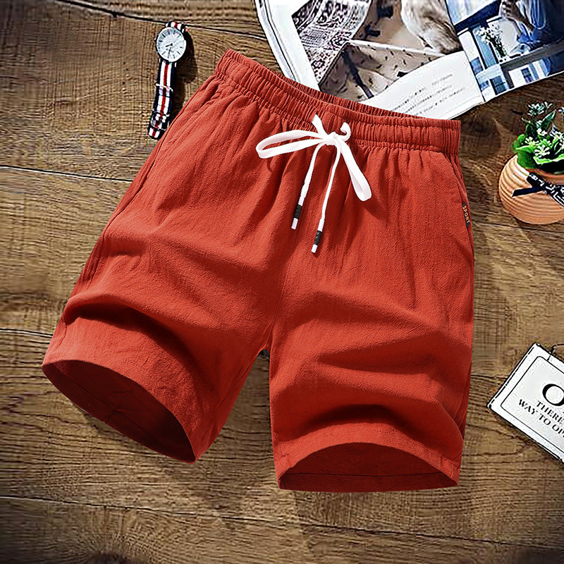 Summer Shorts Men Solid Casual Shorts Men 100% Cotton