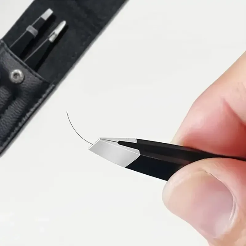 Premium Stainless Steel Eyebrow Tweezers Set