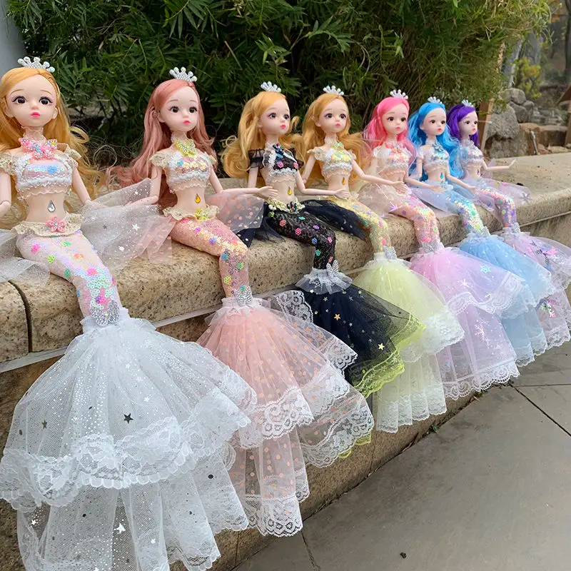 45cm Colorful Mermaid Doll Rainbow Princess Toy