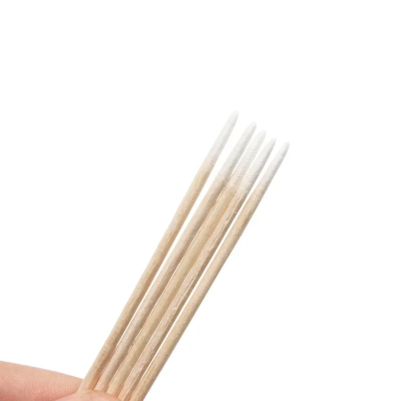 Nails Wood Cotton Swab Clean Sticks