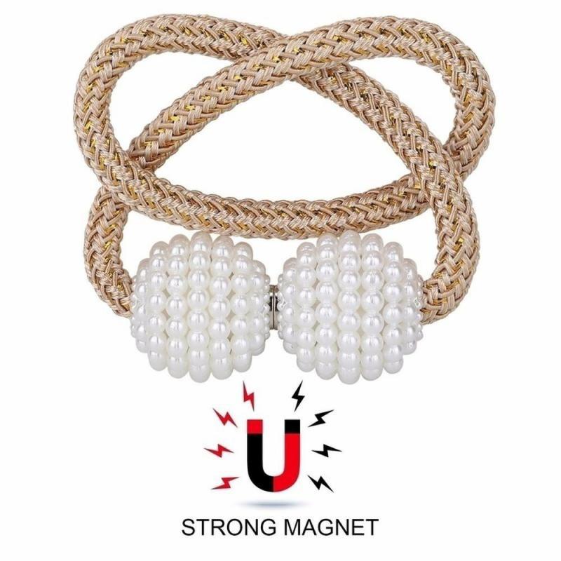 2PCS Pearl Magnetic Curtain Clip Curtain Holders