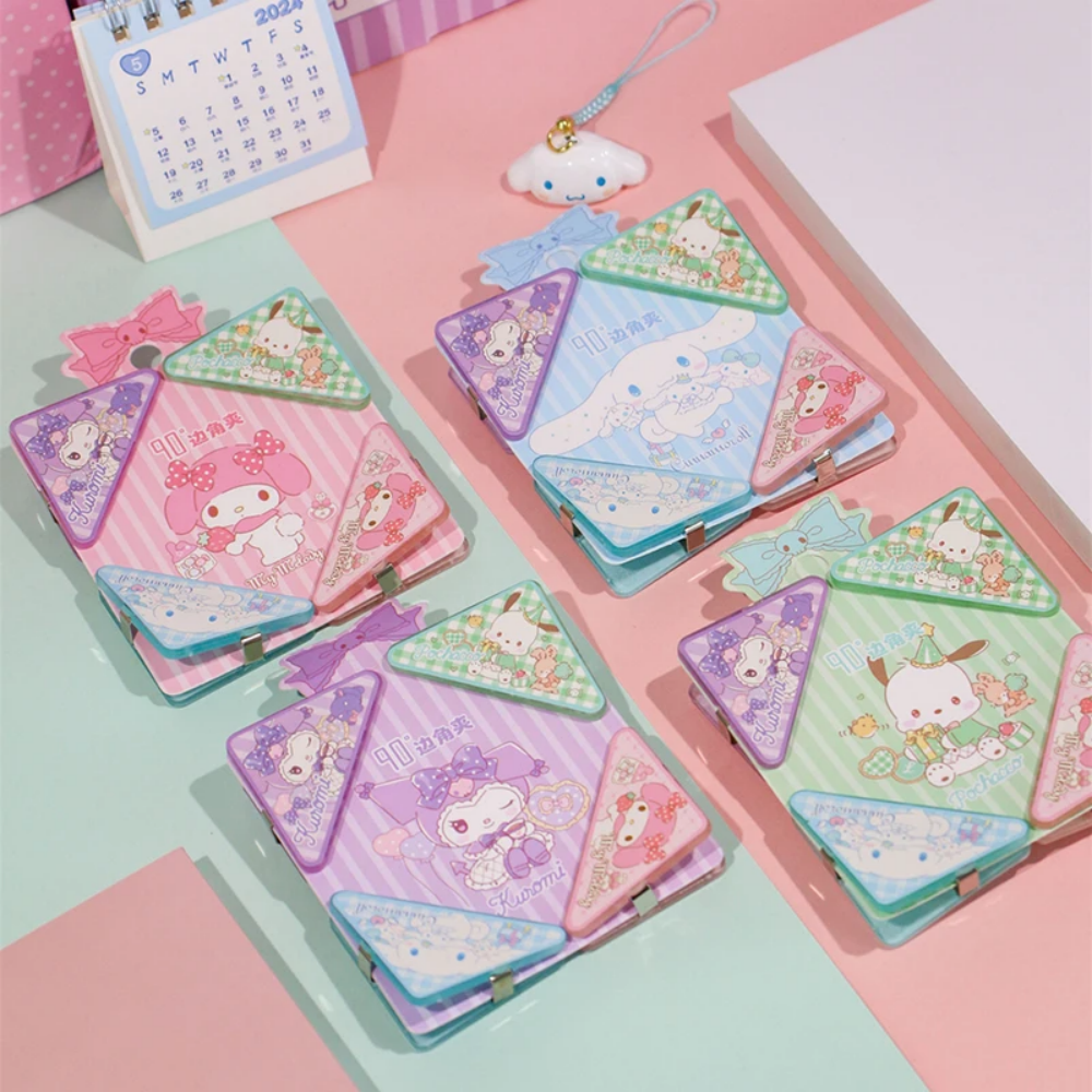 4Pcs Kawaii Sanrio Triangle Clip Creative Corner Clip