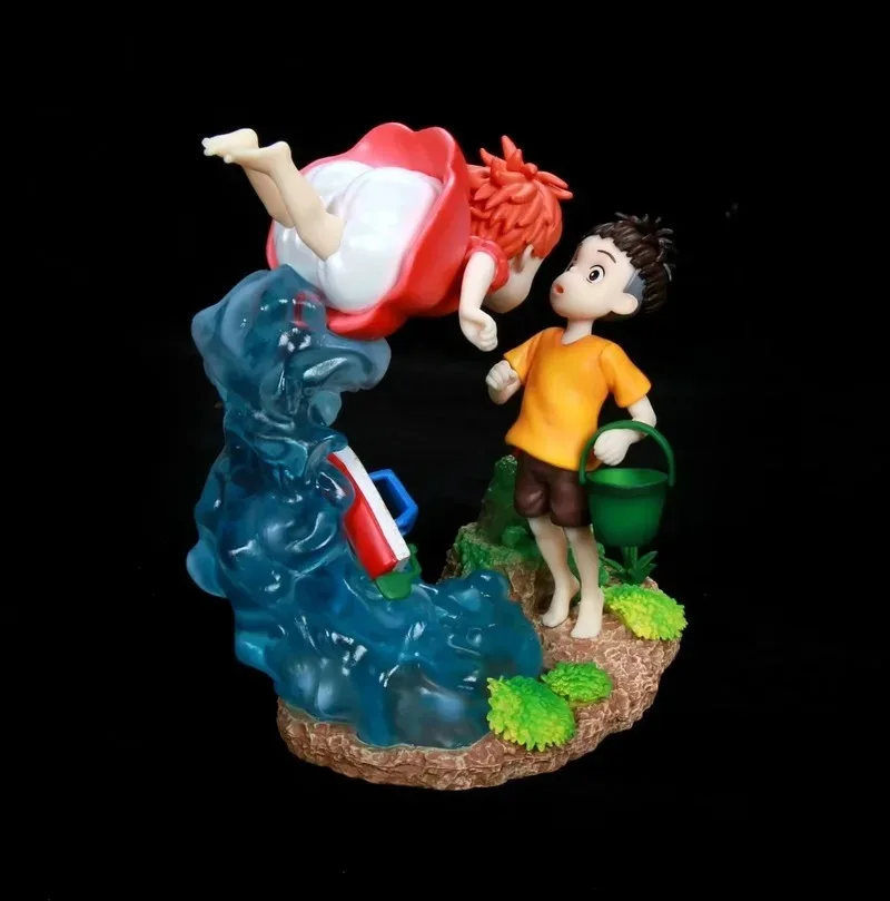 15cm Ponyo on The Cliff Figure Ponyo Sosuke Seagal Figurine