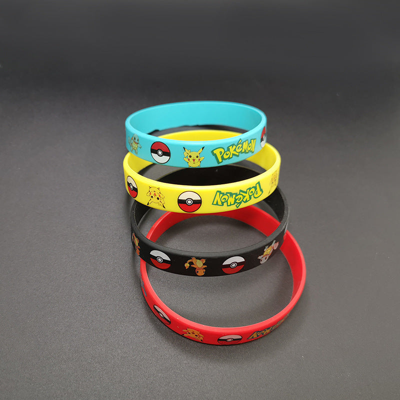 Pokemon Pikachu Figures Glow Silicone Bracelet Anime Toys