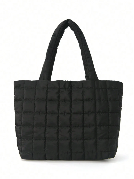 1 Pc Minimalist Quilted Puffy Tote Bag
