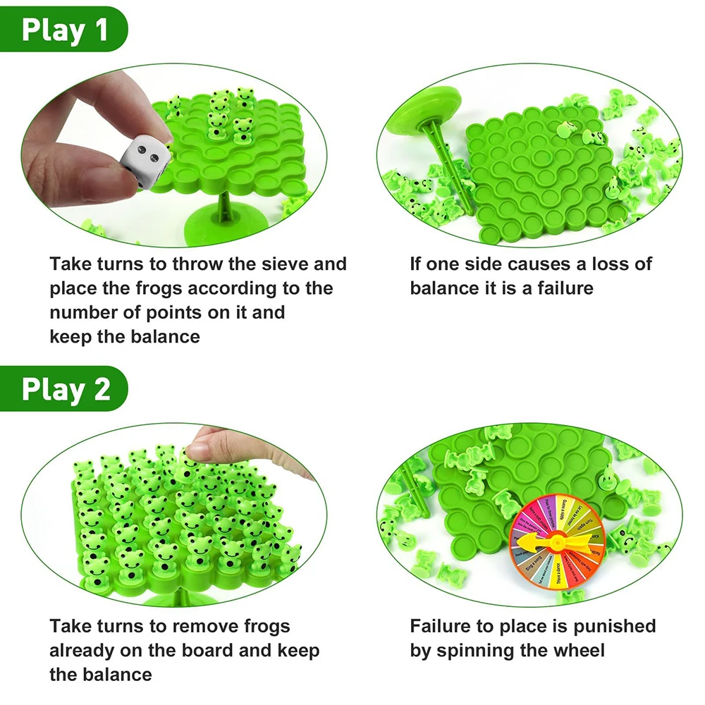 Fun Frog Balance Tree Children Montessori Math Toys