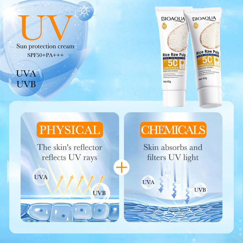 Rice Raw Pulp Spf 50+ Sunscreen For Face, Body and Neck