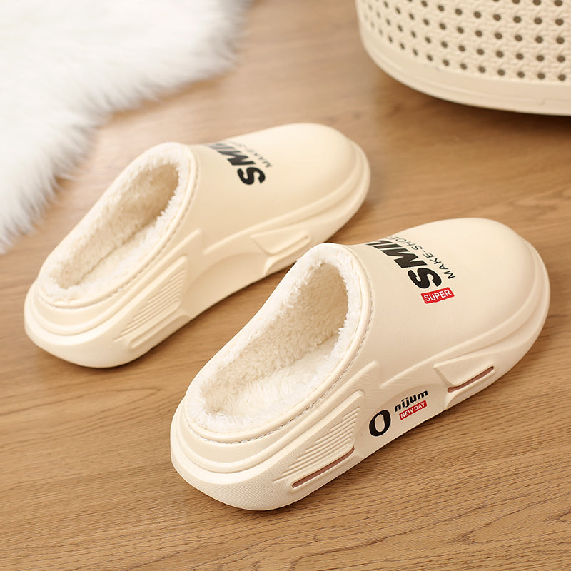 New Winter Men Warm Slippers Cotton Slippers Outdoor