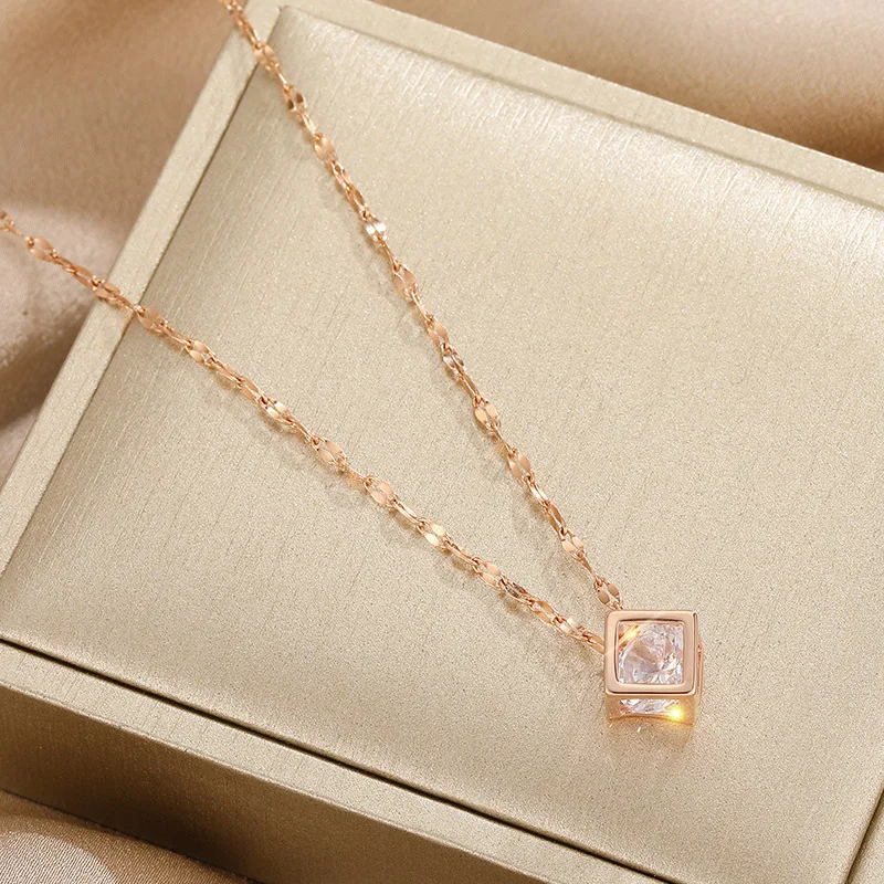 Zircon Crystal Pendant Women Necklaces