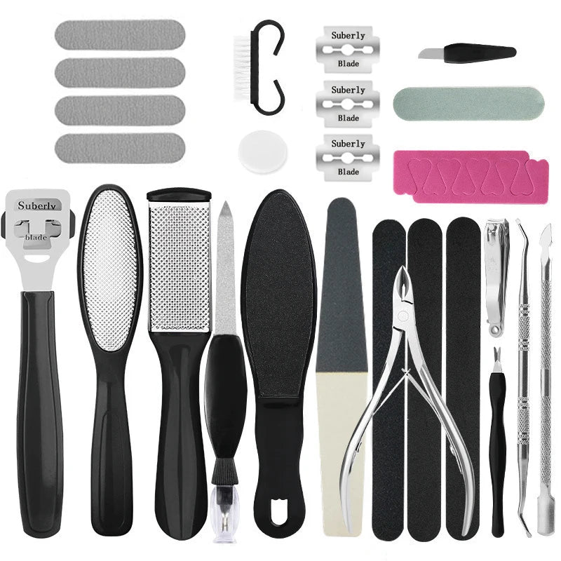 Foot Care Tool Pedicure Manicure Kit Set Stainless Steel