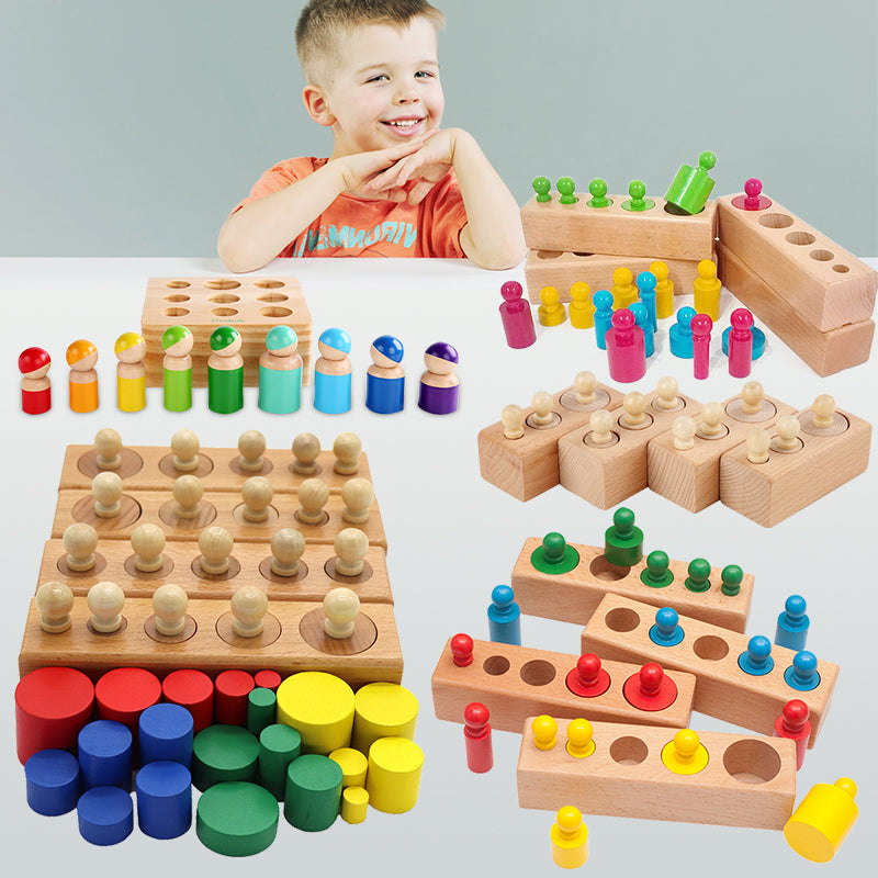 Montessori Cylinder Socket Puzzles Toy Baby Development