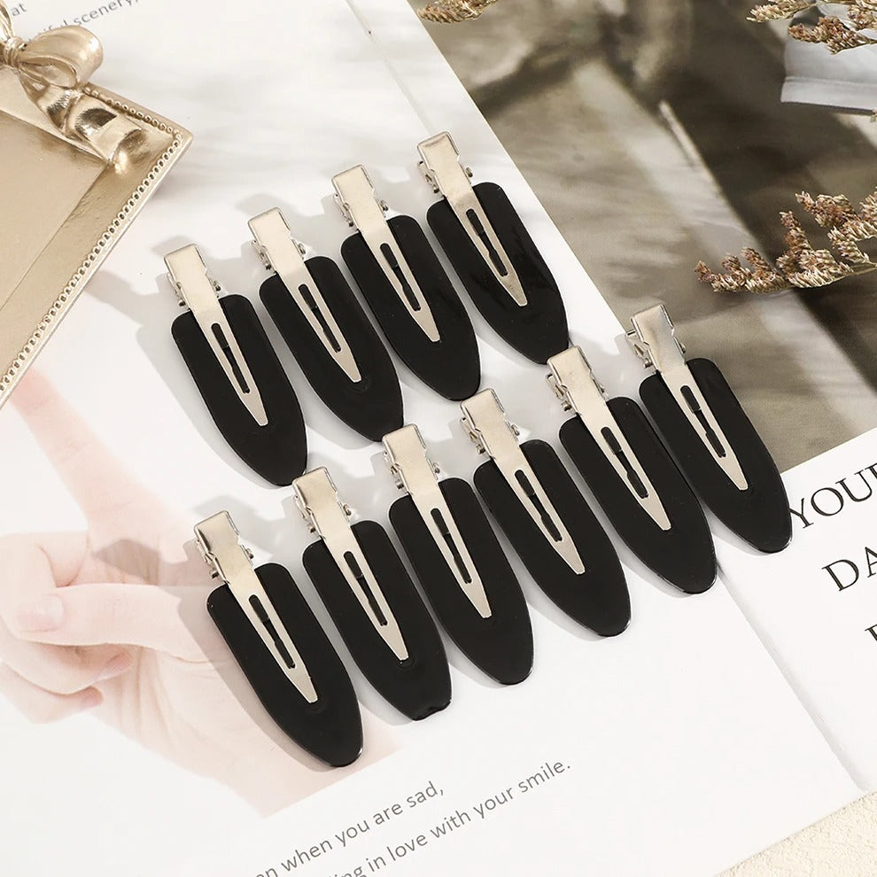 10pcs/set No Bend Seamless Hair Clips Side Bangs Barrette