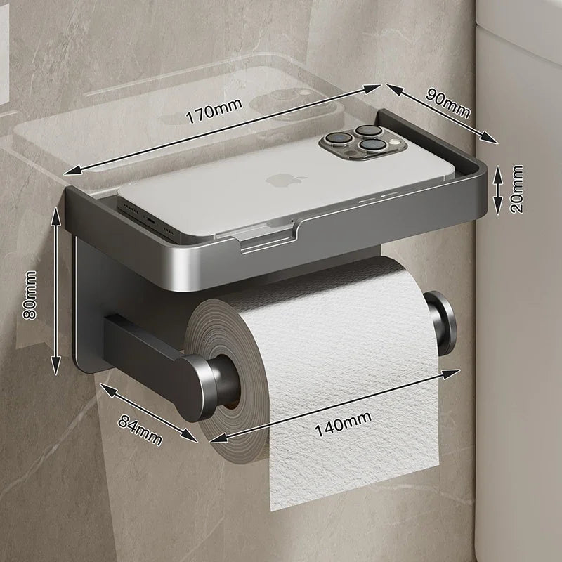 Aluminum Alloy Toilet Paper Holder WC roll Paper Holder