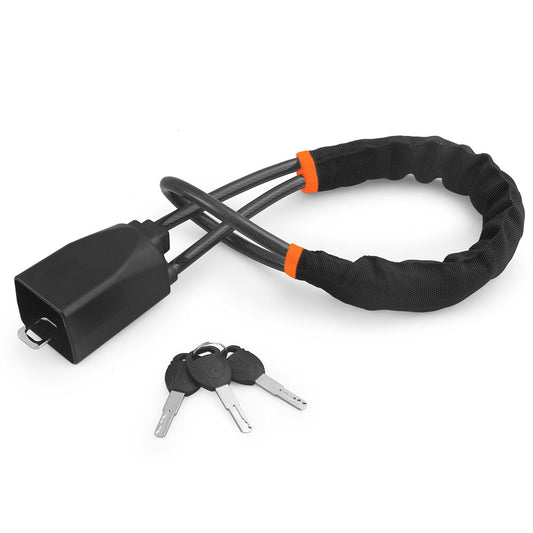 Car Steering Wheel Lock With Seat Belt Socket Steel