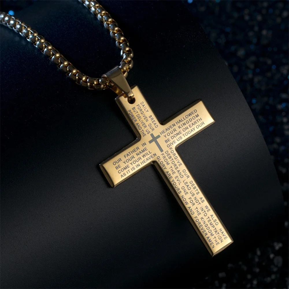 Fashion Bible Jesus Cross Pendant Necklace