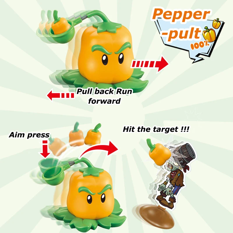 New Plants Vs Zombies 2 Pepper-pult Chili Pitcher Toy