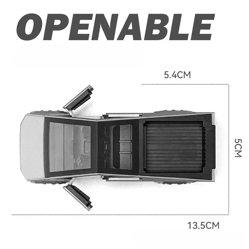 1:36 Tesla Cybertruck Pickup SUV Alloy Car