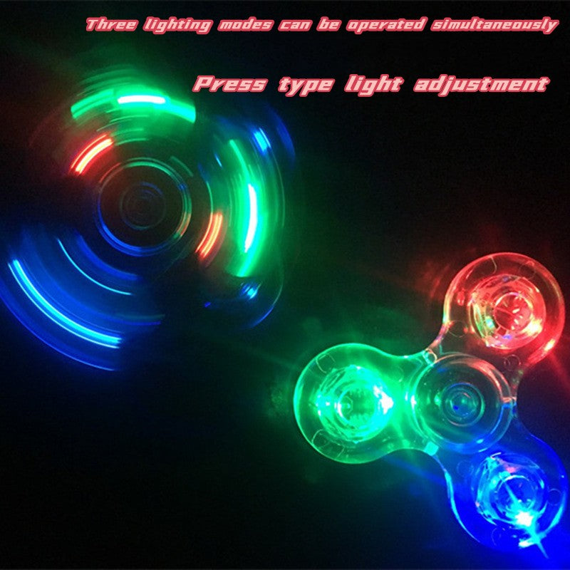 Crystal Luminous LED Light Fidget Spinner Hand Top Spinners