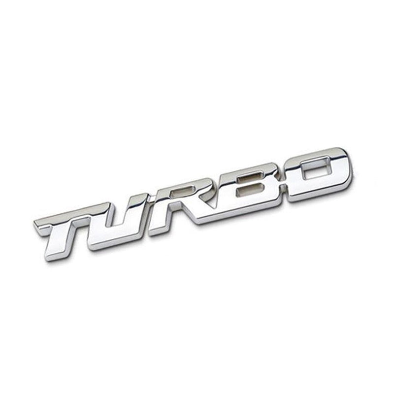 Car Sticker Turbocharged Turbo Metal Alloy 3D