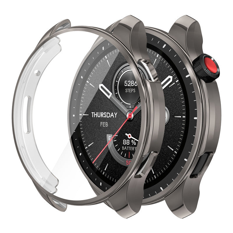 Soft Silicone Case Glass For Amazfit GTR 4 Smart Watch Screen Protector