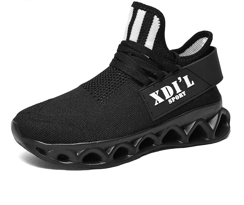 Men's Black Sneakers Wear Resistant Non Slip Breathable Sports Shoes