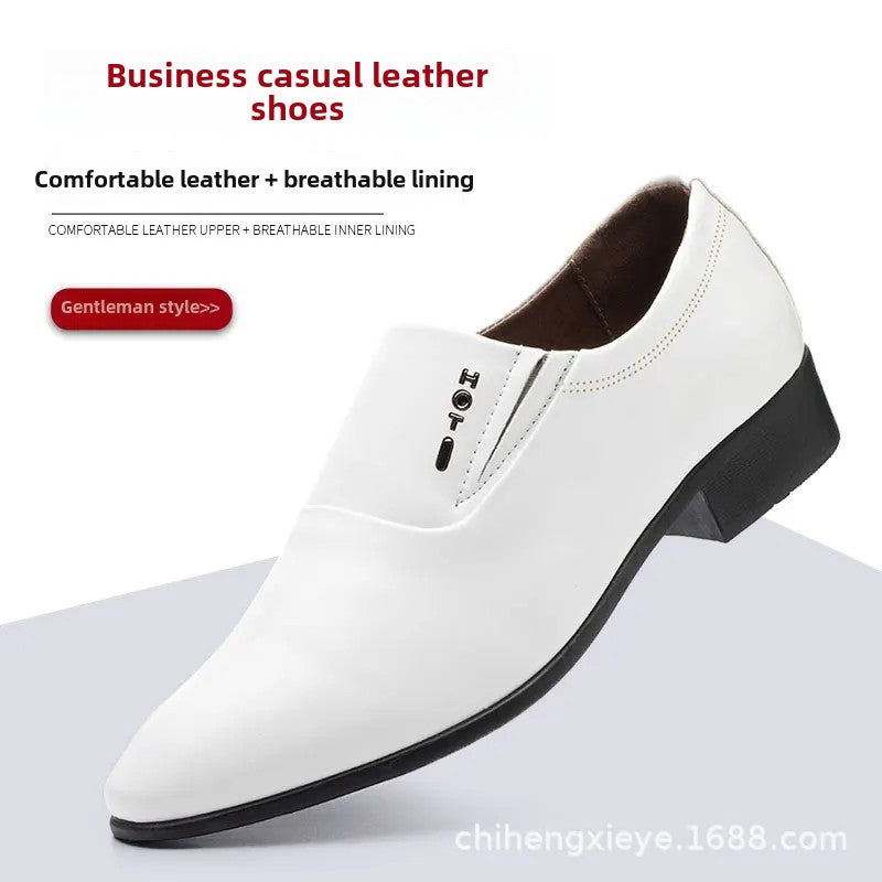 Men's Red Patent Leather Formal Shoes Spring