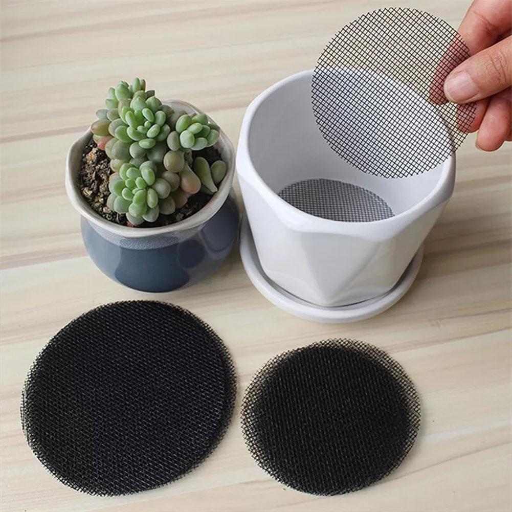 50 Pcs Flower Pot Hole Mesh Pad Breathable Bonsai Mesh
