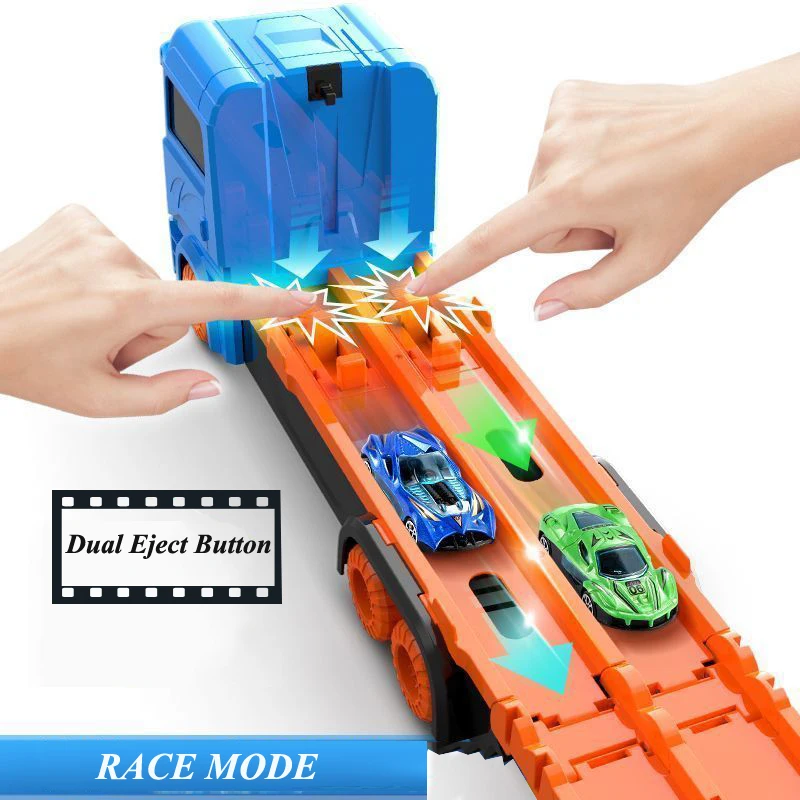 Large Car Transporter Truck Folding Track Racing