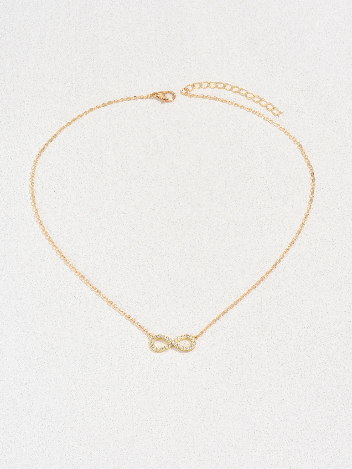 Simple Stainless Steel Infinity Pendant Necklace