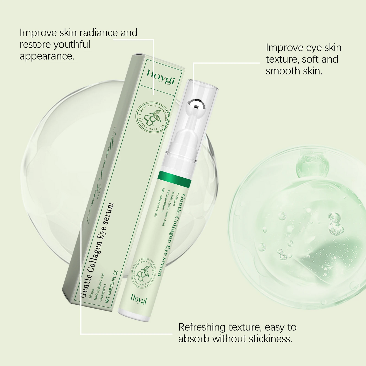 3Pcs Collagen Eye Serum Cream Anti Dark Circles