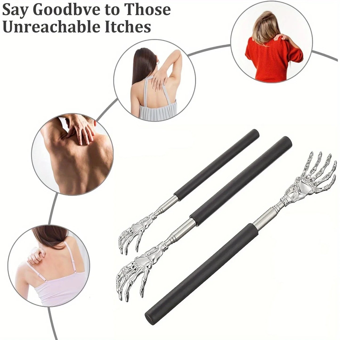 Portable Stainless Steel Telescopic Back Scratcher