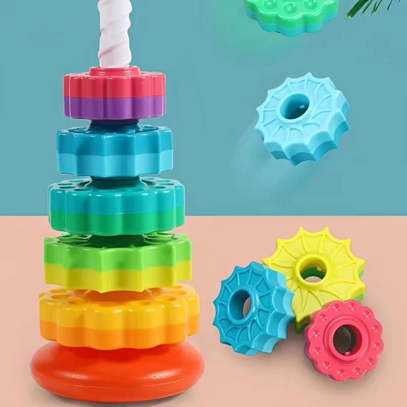 2024 New Rainbow Turret Stacking Music Color Nesting Ring