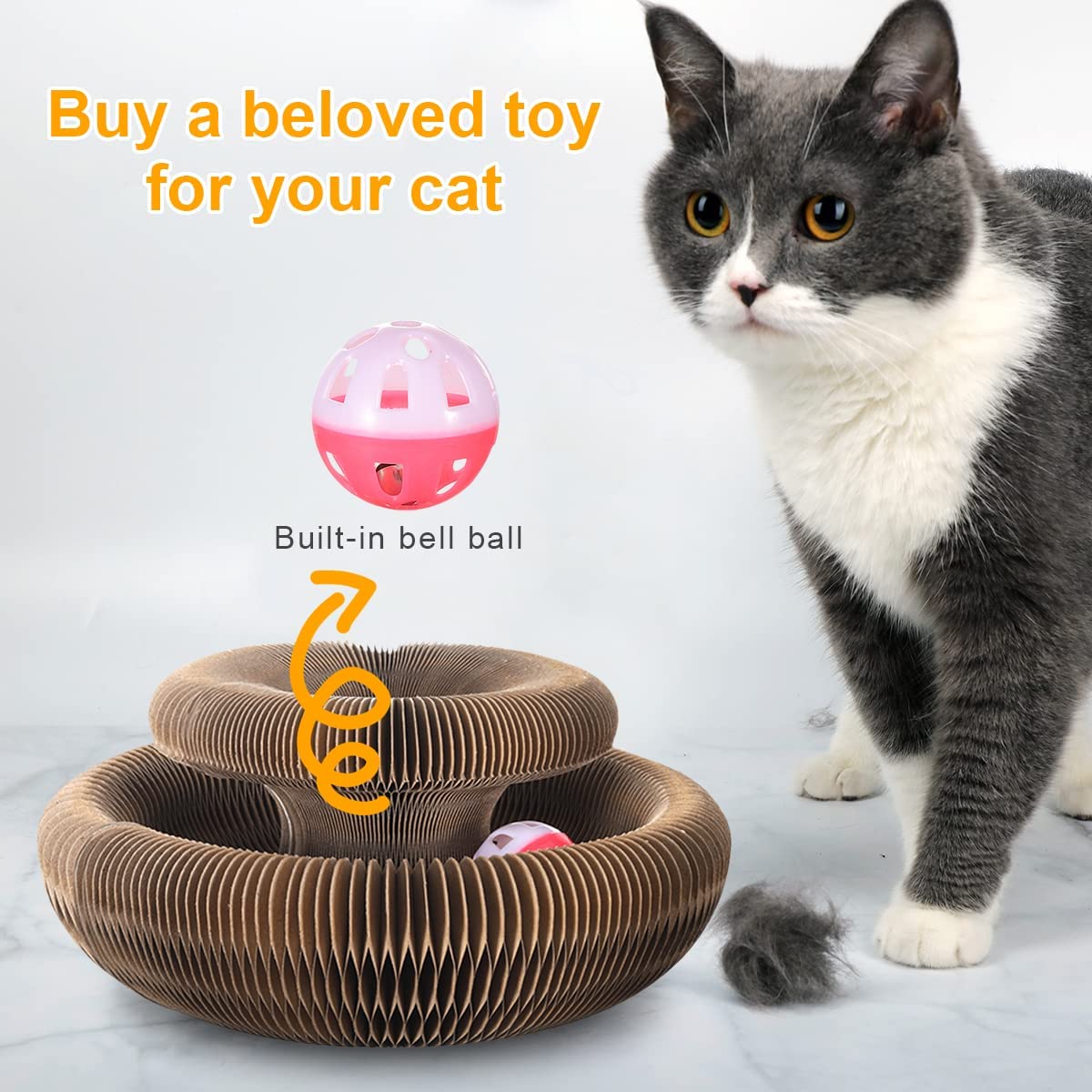 Magic Cat Scratch Organ Board Cat Toy with Ball Cat