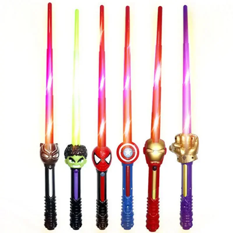 LED Light Sound Superhero Sword Figurines Hulk