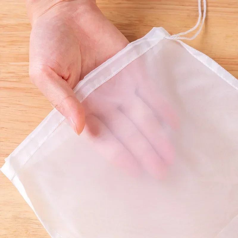 5Pcs Reusable Nut Milk Bags Strainers