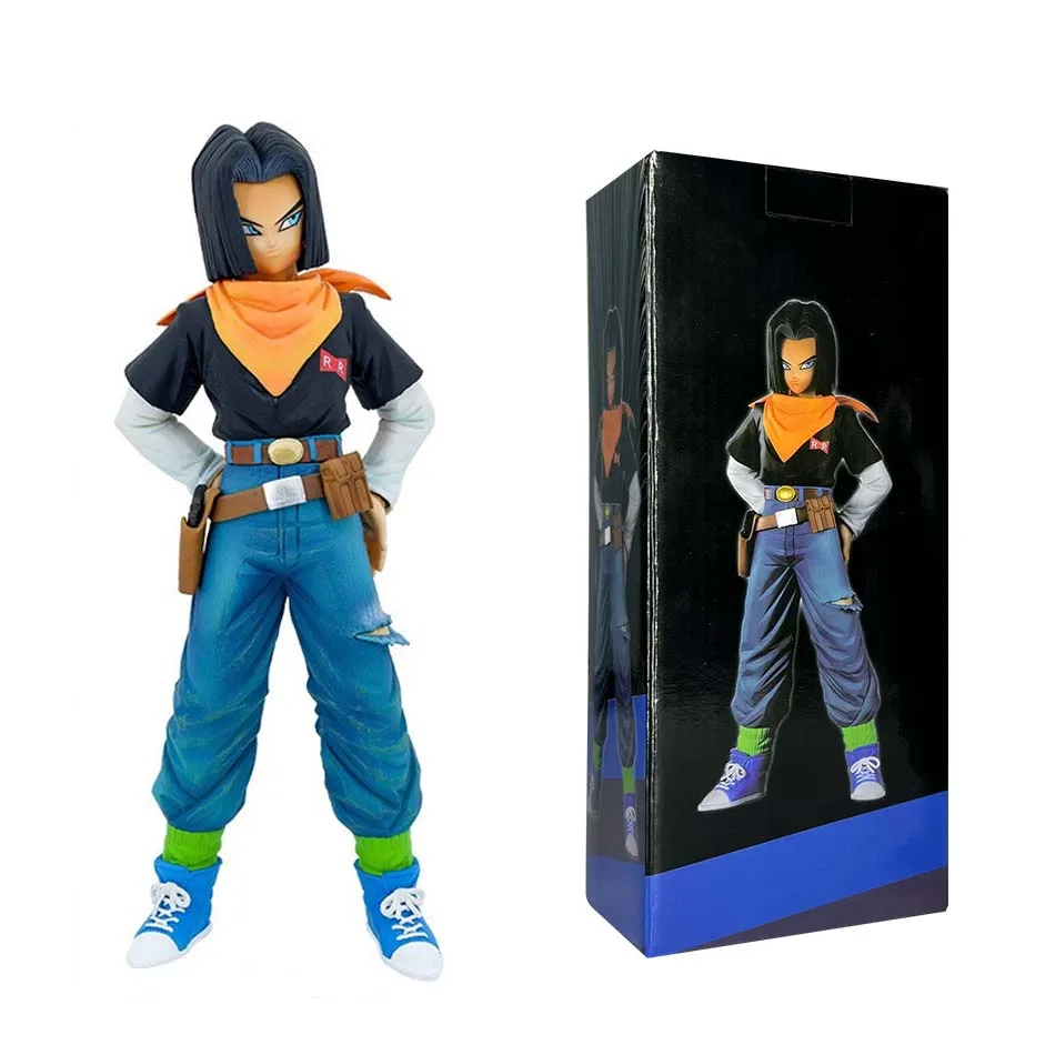 23CM Anime Dragon Ball Z Android 17 18 Figure Android 18 PVC Action Figures