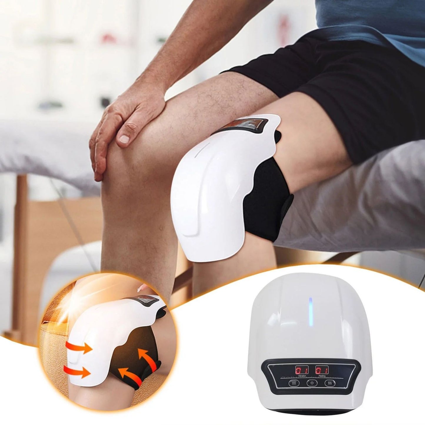 Electric Heating Massage Knee Pad Wireless Heated Knee Massager