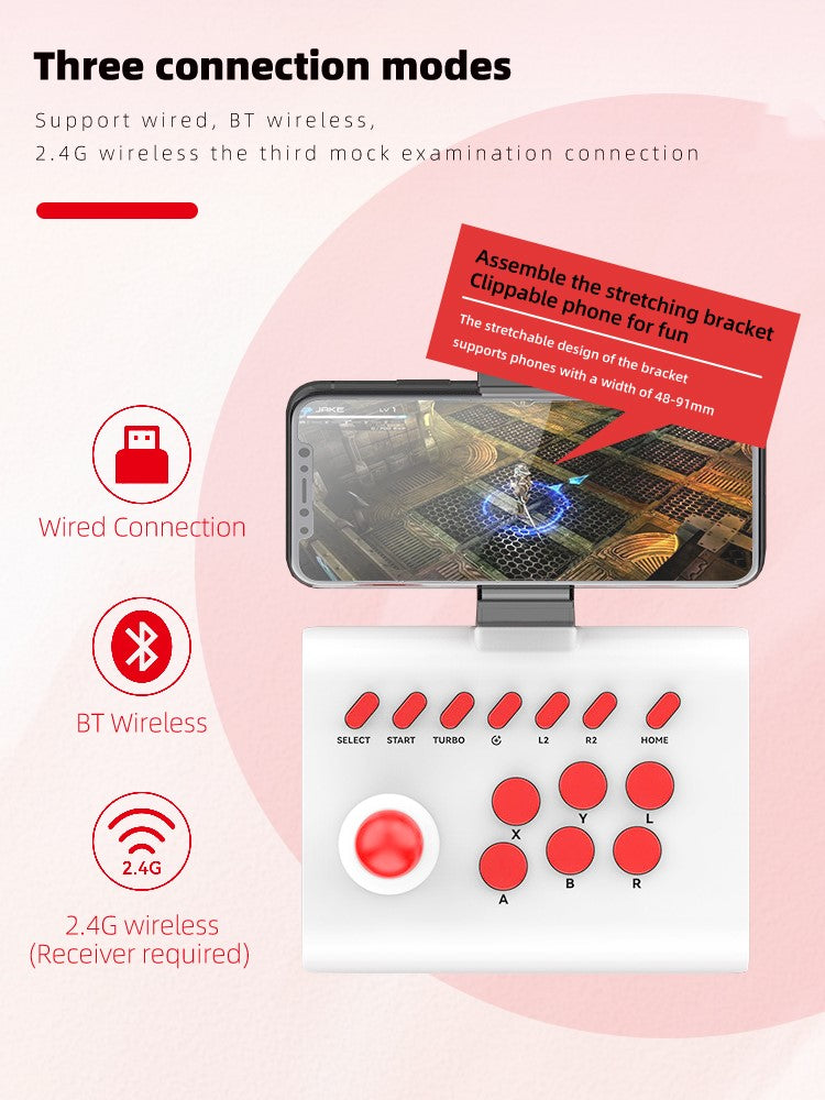 Arcade joystick Wireless Gaming Controller for PC/Android/ios/Switch/PS3/PS4 Fighting Game