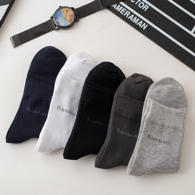 10Pairs Bamboo Fiber Socks Men Casual Business