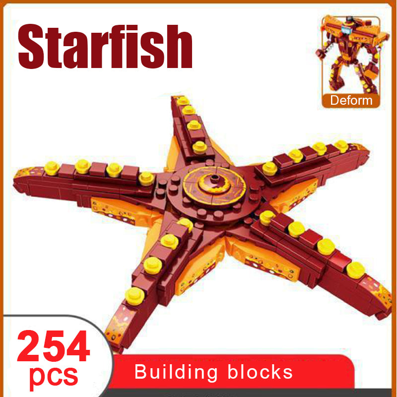 DIY Ocean Animals Building Block Creative Assembly Crab Small Particle Toy