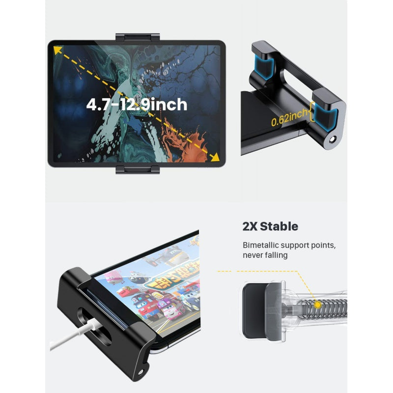 Car Holder For 4.7-13 in Tablet & Phone Holder Back Seat