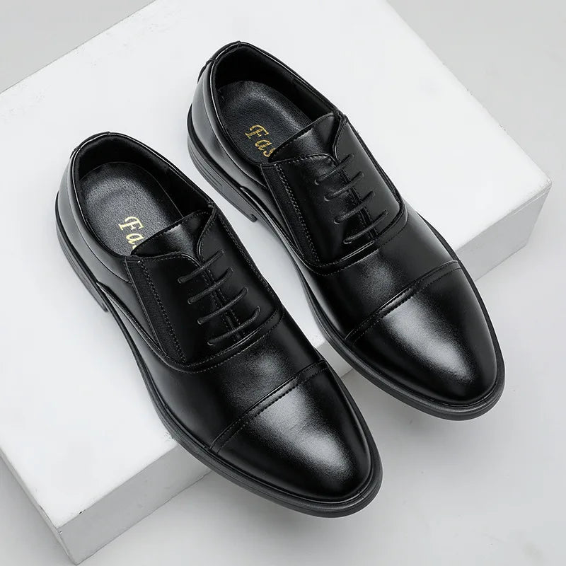 Men's Autumn New Trendy British Style Formal Shoes Three-Link Anti-Slip