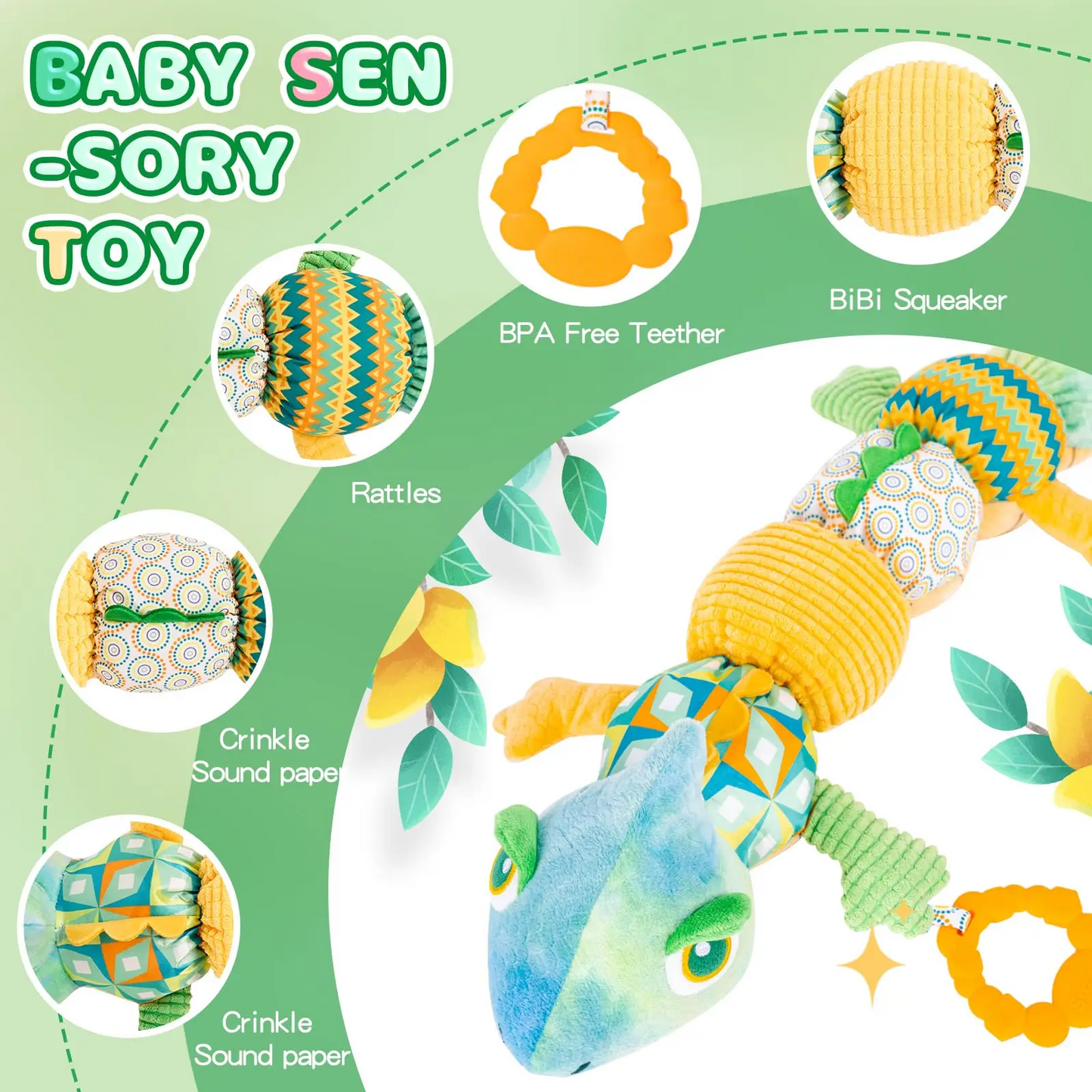 Chameleo Infant Toys Baby Musical Stuffed Animal Toys