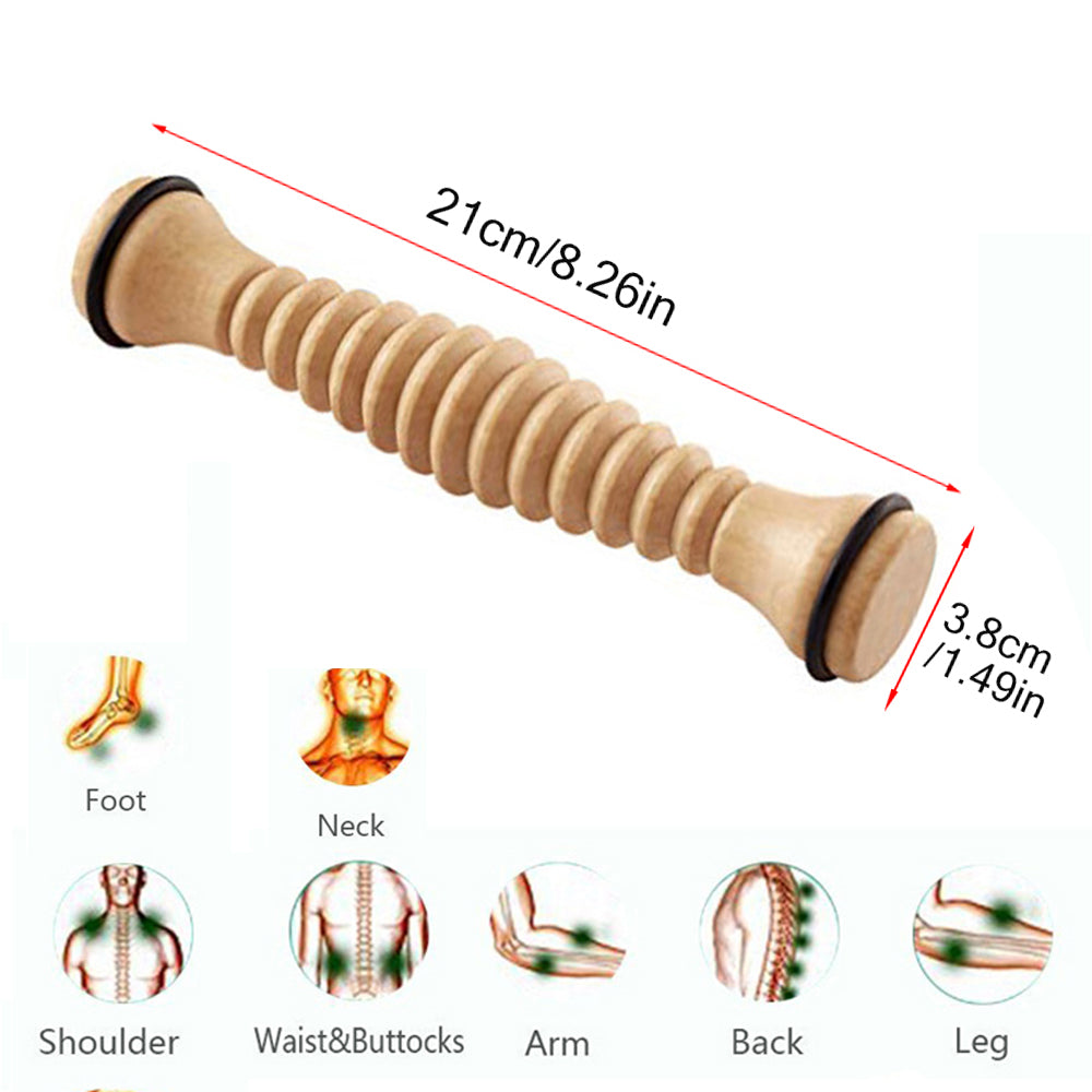 Wooden Foot Roller Wood Care Massage Reflexology Muscle Relax Relief Massager