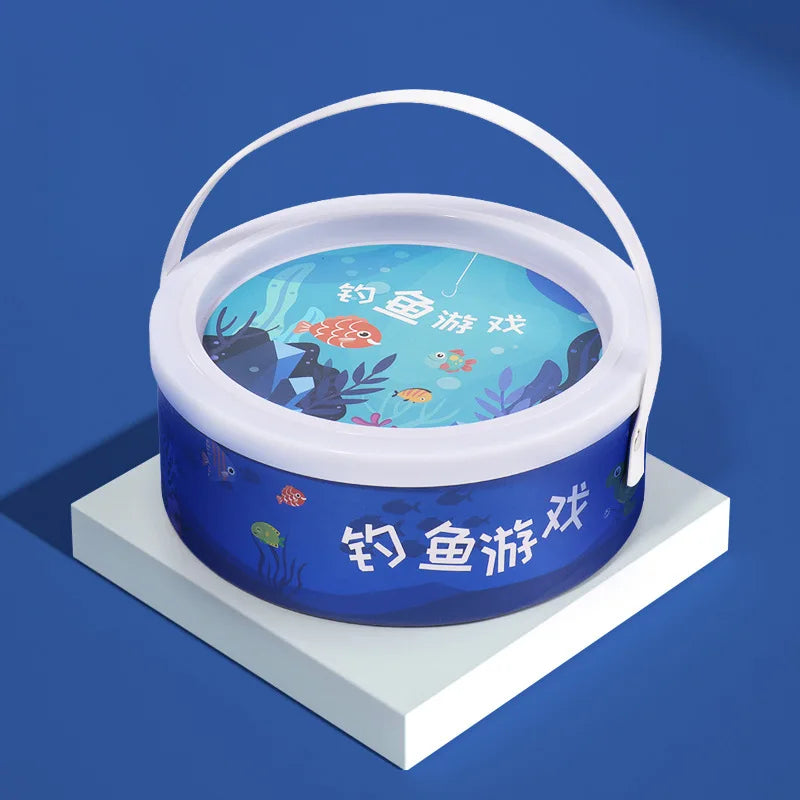 Montessori Wooden Fishing Toys For Children Cartoon Marine