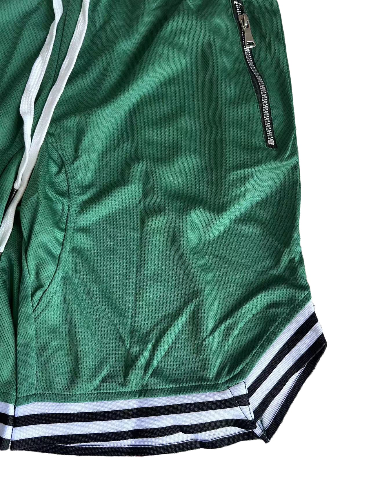 Men's zippered pocket drawstring shorts, sportswear,